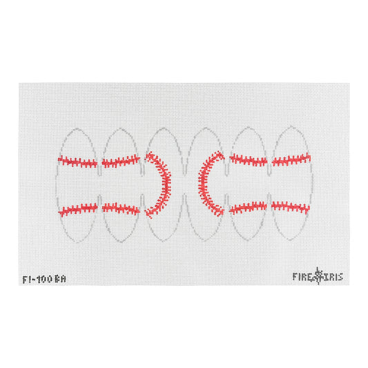 Fire and Iris 3D Baseball Needlepoint Canvas
