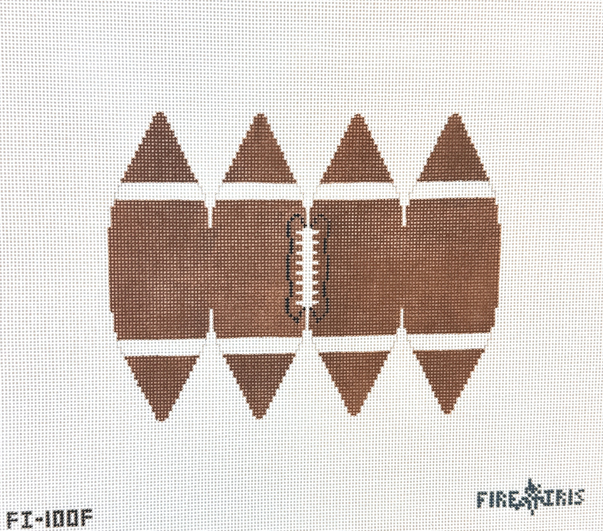 Fire and Iris 3D Football Needlepoint Canvas
