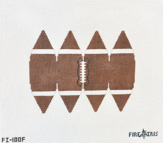 Fire and Iris 3D Football Needlepoint Canvas