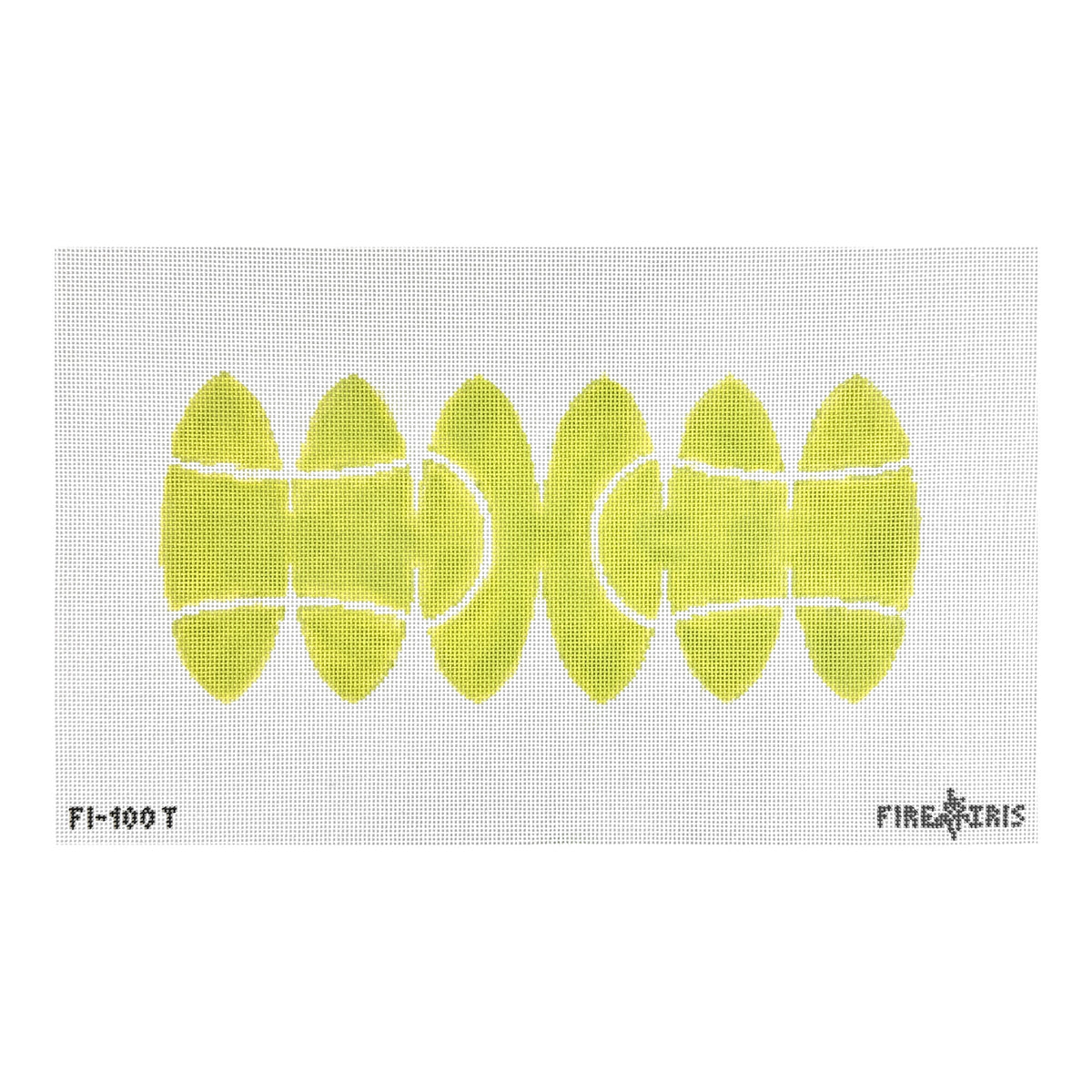 Fire and Iris 3D Tennis Ball Needlepoint Canvas