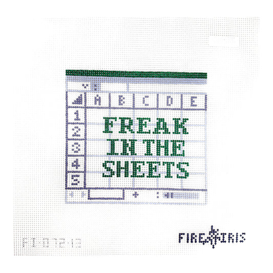 Fire and Iris Freak in the Sheets Needlepoint Canvas