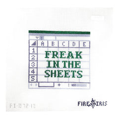 Fire and Iris Freak in the Sheets Needlepoint Canvas