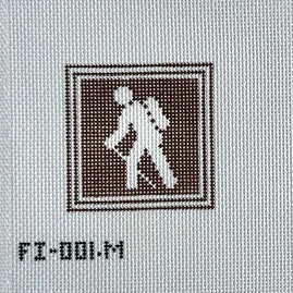 Fire and Iris Mini Hiker Insert Needlepoint Canvas