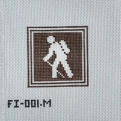 Fire and Iris Mini Hiker Insert Needlepoint Canvas