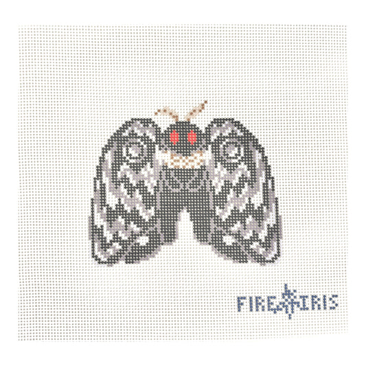 Fire and Iris Mothman Needlepoint Canvas - 13M