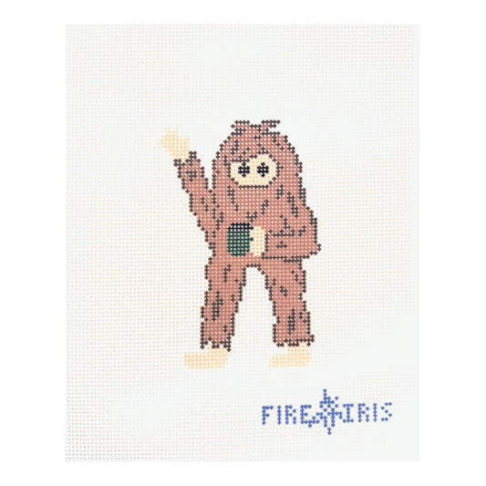 Fire and Iris Sasquatch Needlepoint Canvas - 13M