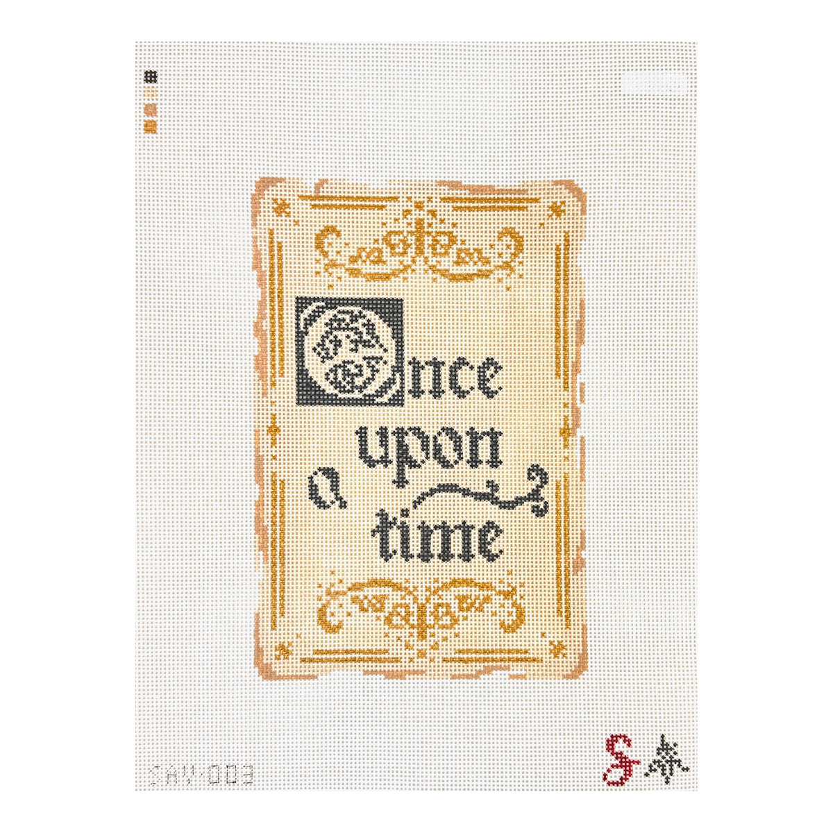 Fire and Iris Sav Reads Once Upon A Time Needlepoint Canvas