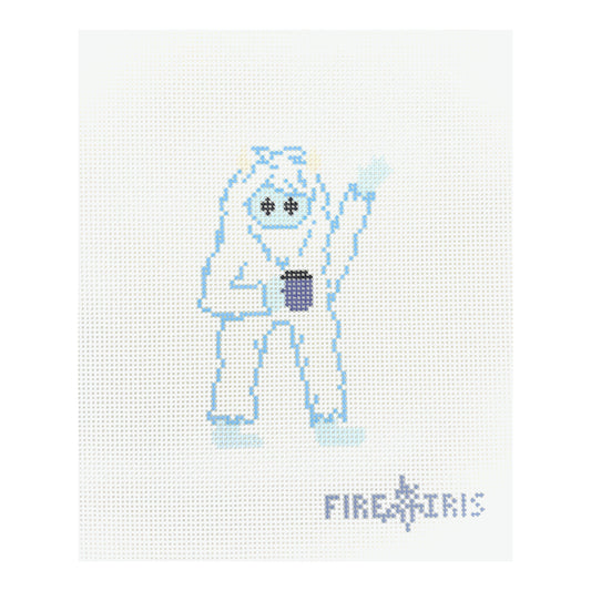 Fire and Iris Yeti Needlepoint Canvas - 13M