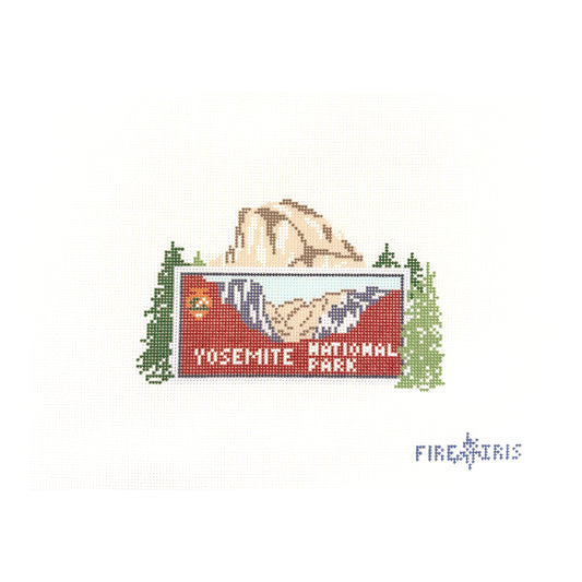 Fire and Iris Yosemite Sign Needlepoint Canvas