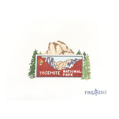 Fire and Iris Yosemite Sign Needlepoint Canvas