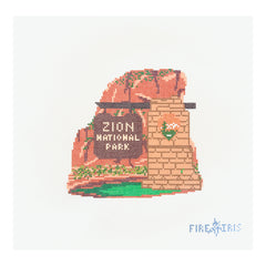 Fire and Iris Zion Sign Needlepoint Canvas