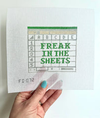 Fire and Iris Freak in the Sheets Needlepoint Canvas