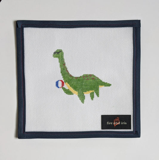 Fire and Iris Loch Ness Monster Needlepoint Canvas