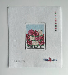 Fire and Iris The Garden Tarot Card Needlepoint Canvas