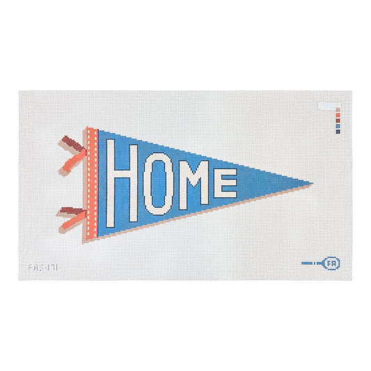 Frances Abel Studio Home Pennant Flag Needlepoint Canvas