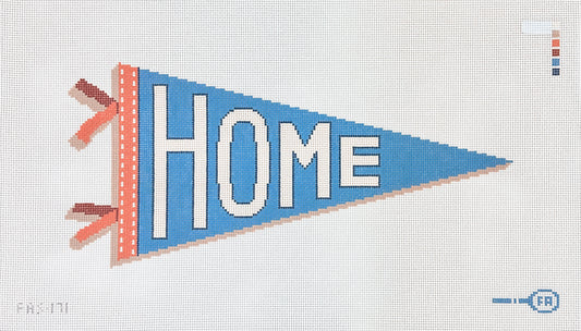 Frances Abel Studio Home Pennant Flag Needlepoint Canvas