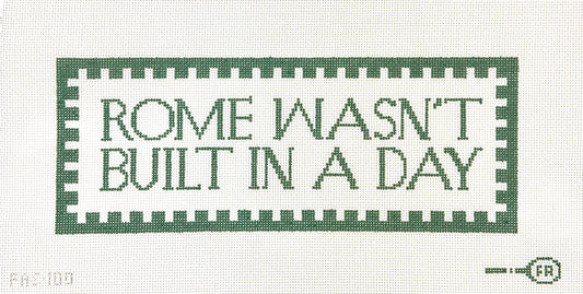 Frances Abel Studio Rome Wasn't Built in a Day Needlepoint Canvas