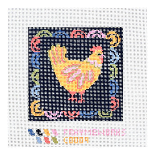 Fraymeworks - Matilda Chicken Needlepoint Canvas