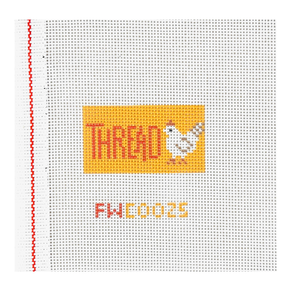 Fraymeworks Thread Chicken Yellow Mini Needlepoint Canvas