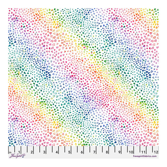 FreeSpirit Fabrics Daughter Earth Little Hearts Cotton - White