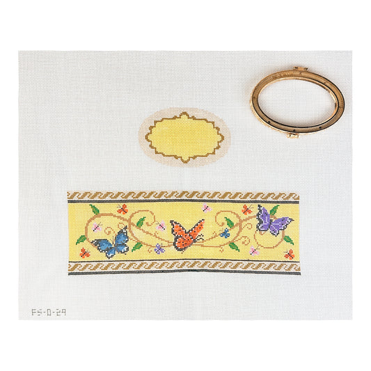 Funda Scully Spring Oval Hinged Box Needlepoint Canvas