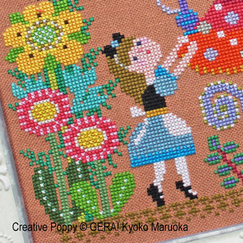 Creative Poppy Gera! by Kyoko Maruoka Alice Meets the Caterpillar Cross Stitch Pattern