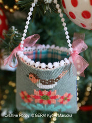 Creative Poppy Gera! by Kyoko Maruoka Christmas Mini Bag Ornament Cross Stitch Pattern