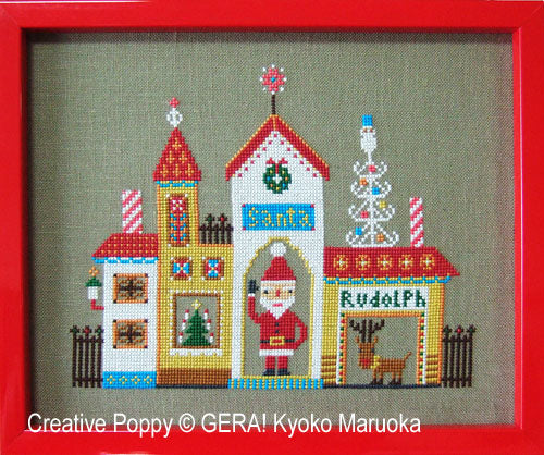 Creative Poppy Gera! by Kyoko Maruoka Santa's House Cross Stitch Pattern