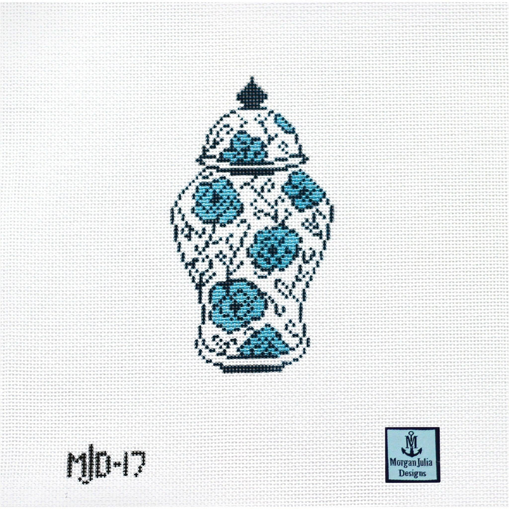 Morgan Julia Designs Ginger Jar Needlepoint Canvas