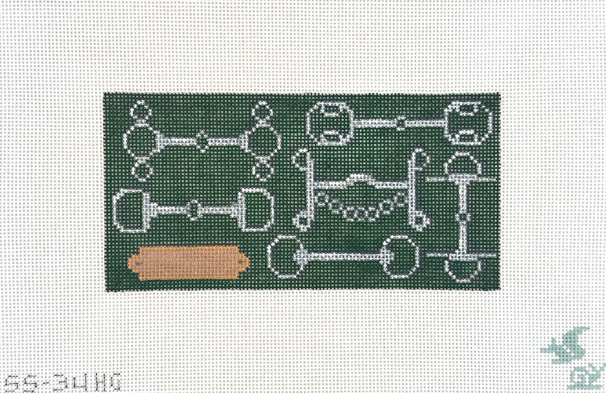 The Gingham Stitchery The Squirrel and The Snail Bits and Nameplate Clutch Insert Needlepoint Canvas