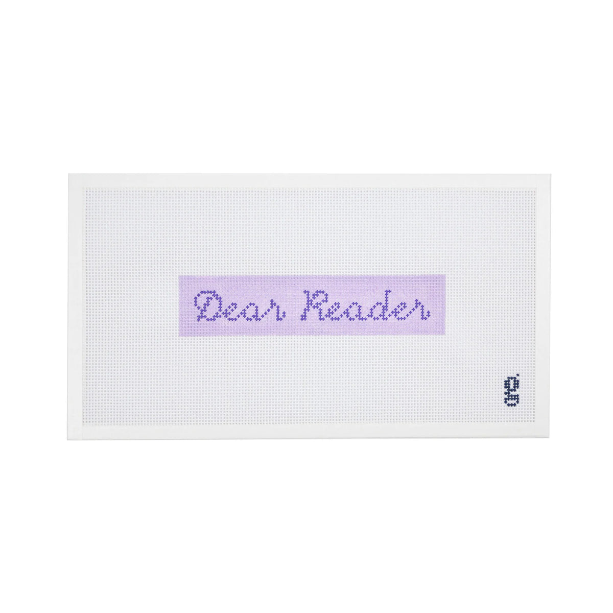 Goodpoint Needlepoint Dear Reader - Purple Needlepoint Canvas