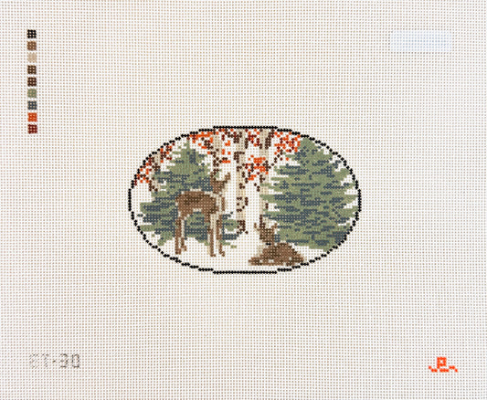 Goodpoint Needlepoint Elizabeth Taylor Fawn Oval Needlepoint Canvas