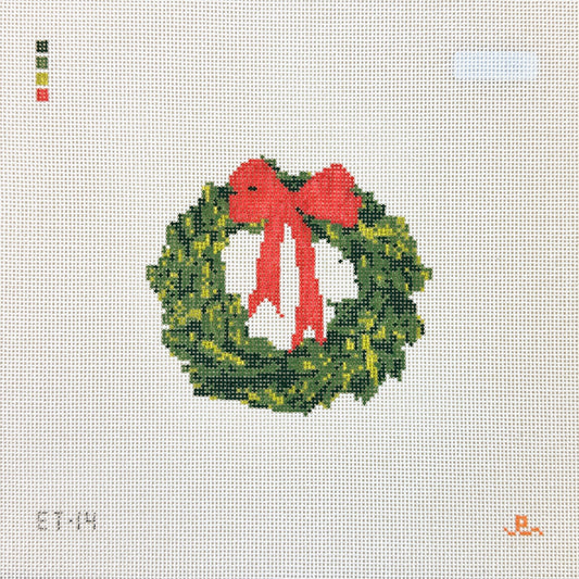 Goodpoint Needlepoint Elizabeth Taylor Holiday Wreath Needlepoint Canvas
