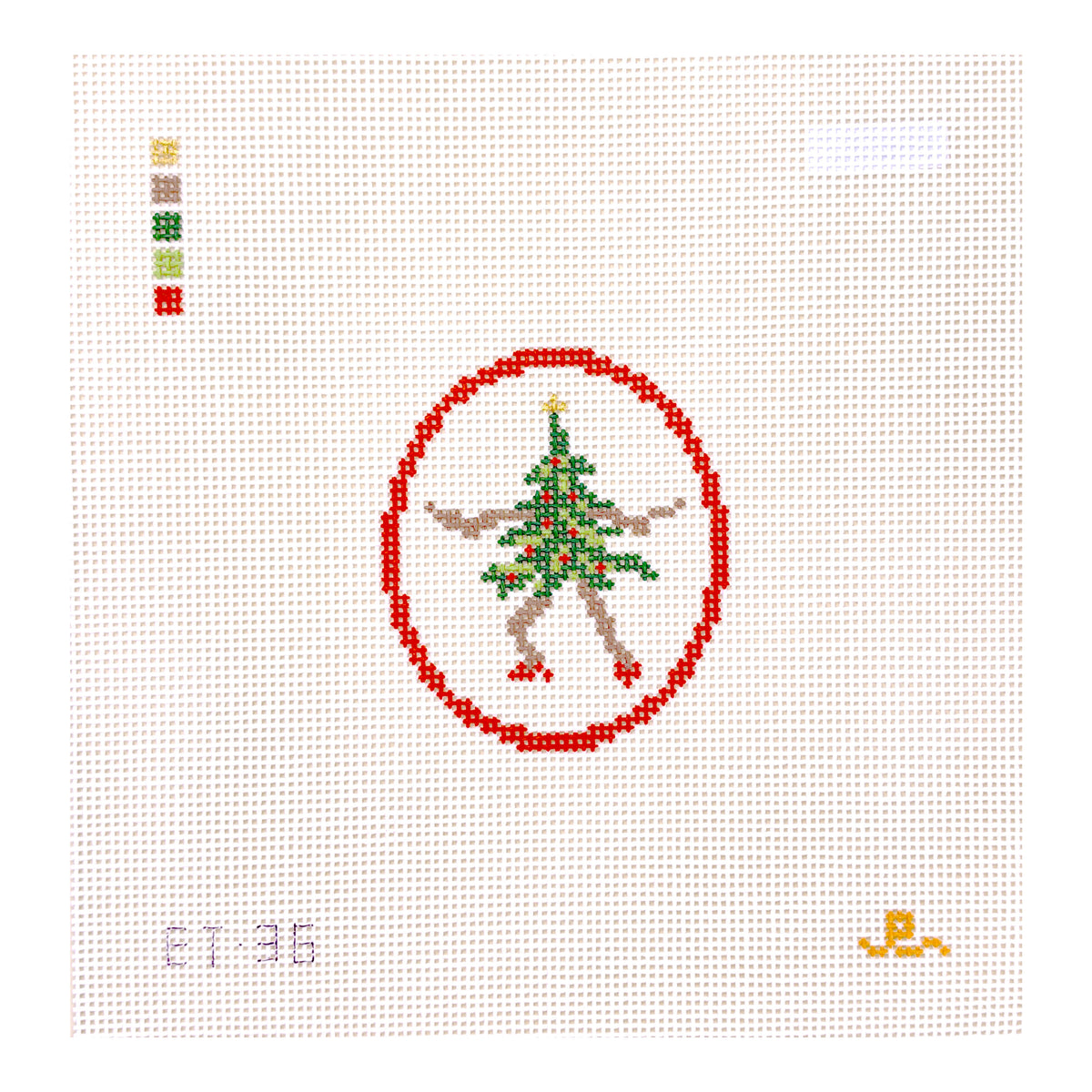 Goodpoint Needlepoint Elizabeth Taylor Single Dancing Tree Needlepoint Canvas