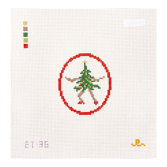 Goodpoint Needlepoint Elizabeth Taylor Single Dancing Tree Needlepoint Canvas
