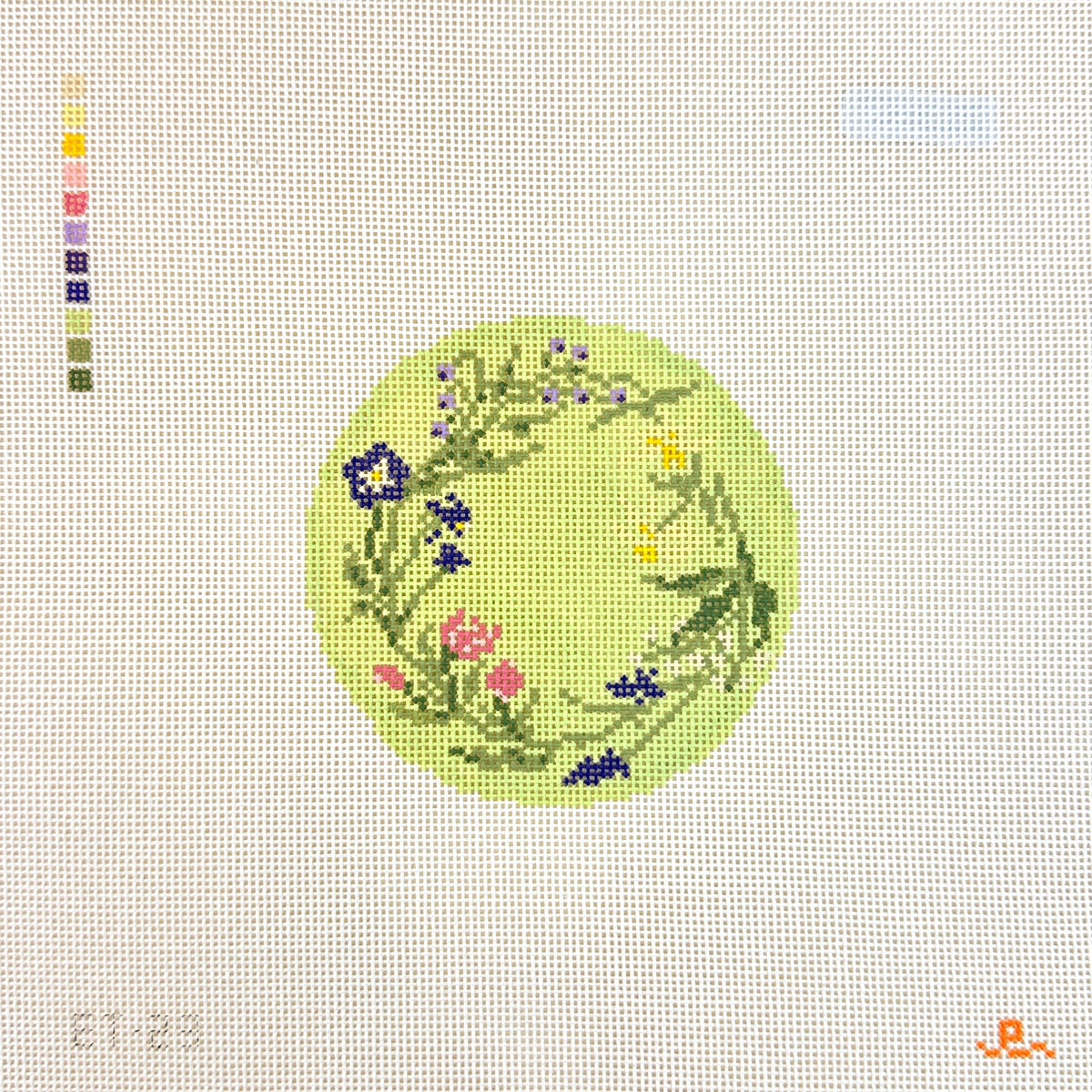 Goodpoint Needlepoint Elizabeth Taylor Spring Round Needlepoint Canvas