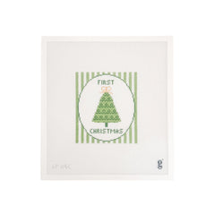Goodpoint Needlepoint First Christmas Green Needlepoint Canvas