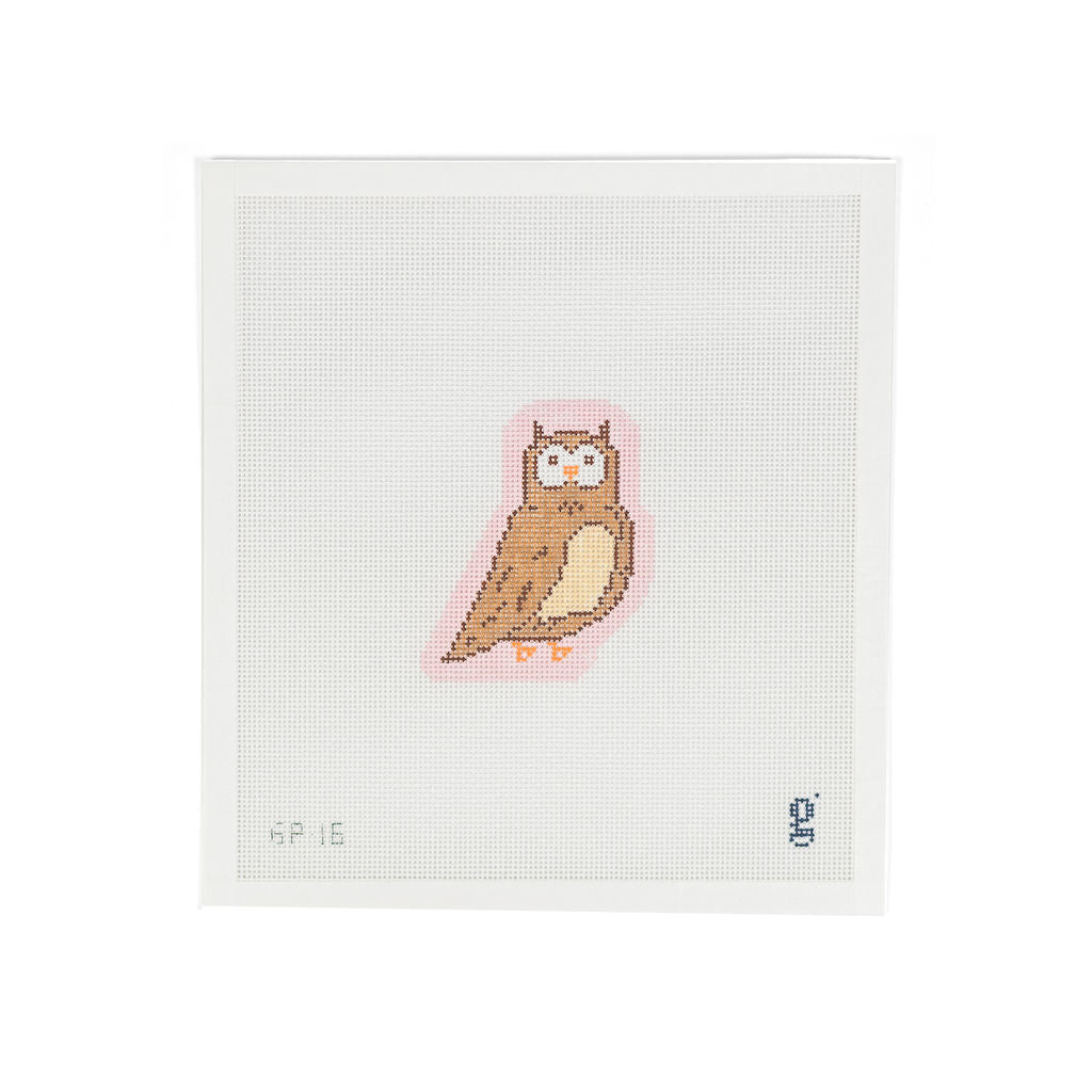 Goodpoint Needlepoint Little Brown Owl Needlepoint Canvas