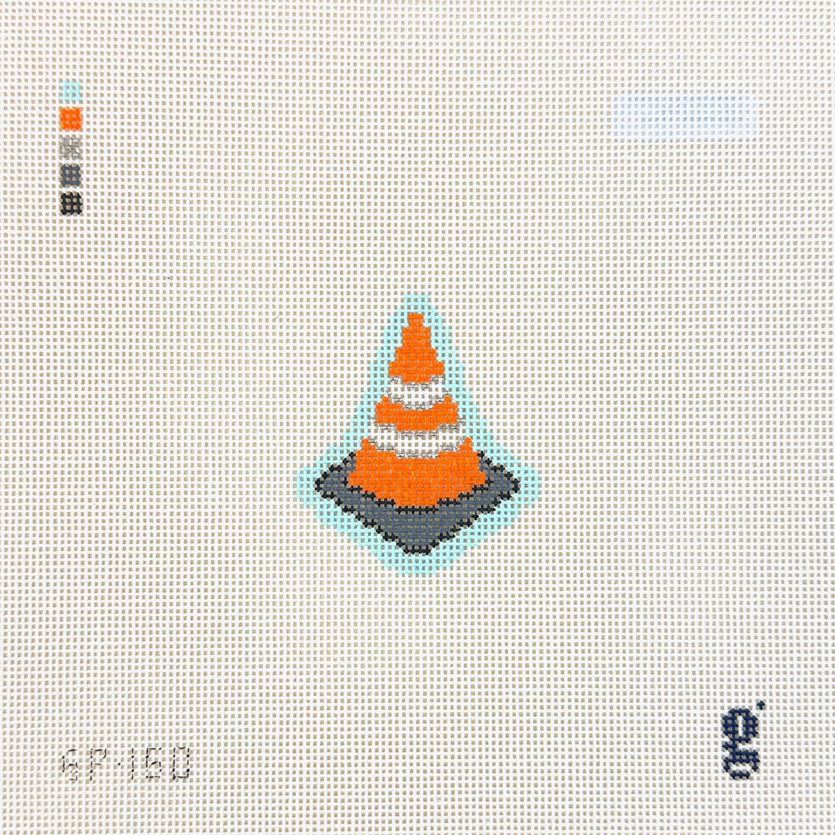 Goodpoint Needlepoint Mini Traffic Cone Needlepoint Canvas