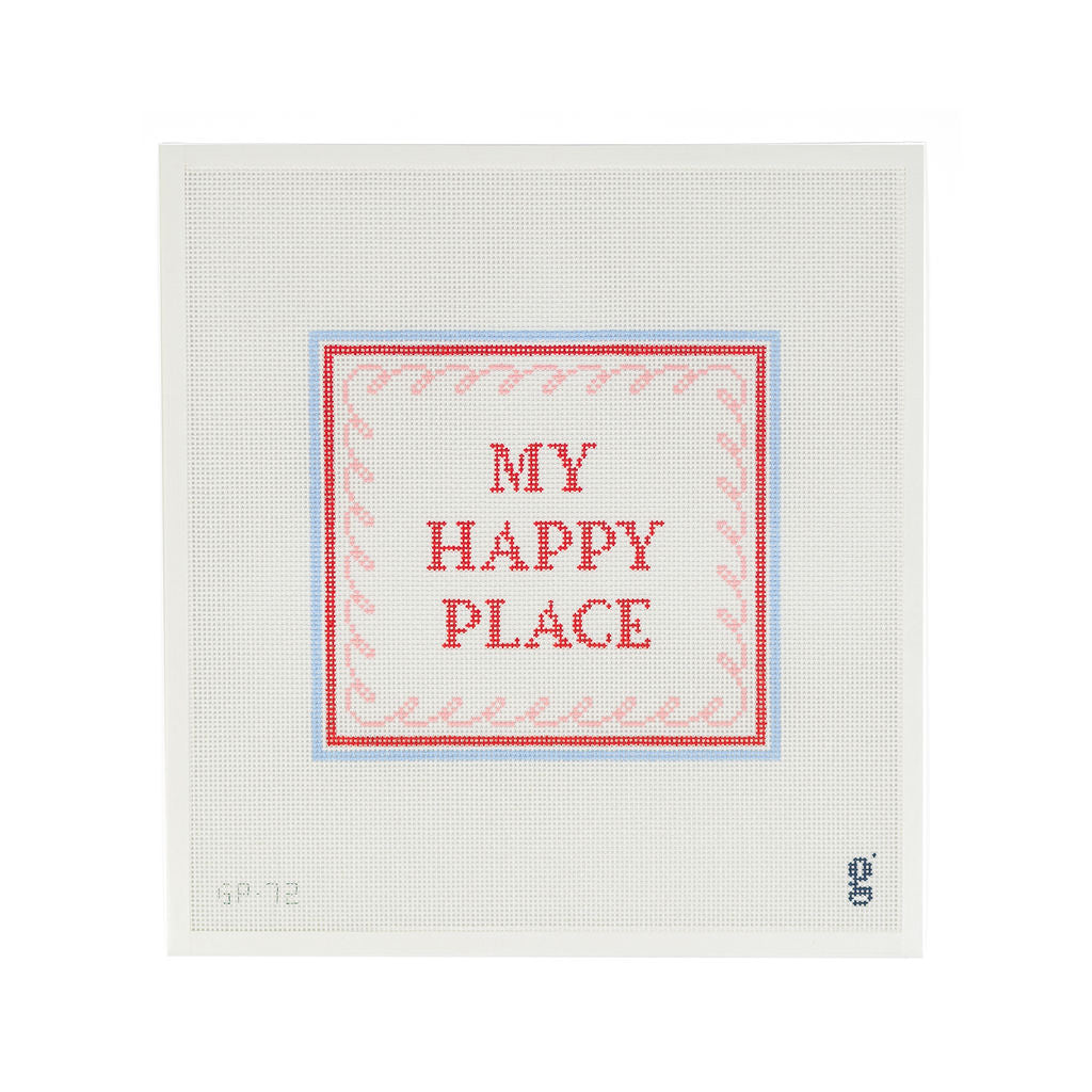 Goodpoint Needlepoint My Happy Place Needlepoint Canvas