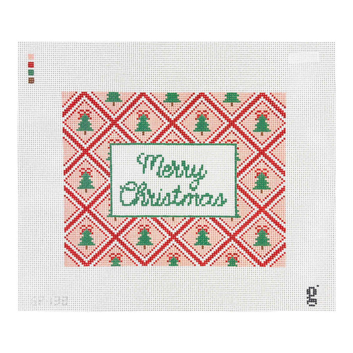 Goodpoint Needlepoint Tree Trellis Merry Christmas Needlepoint Canvas