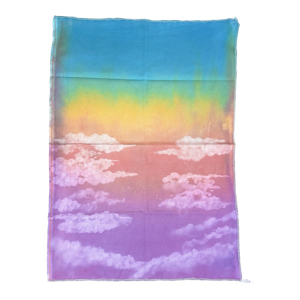 16 ct Hand Painted Aida Cross Stitch Fabric by Fiberlicious - Beyond the Clouds