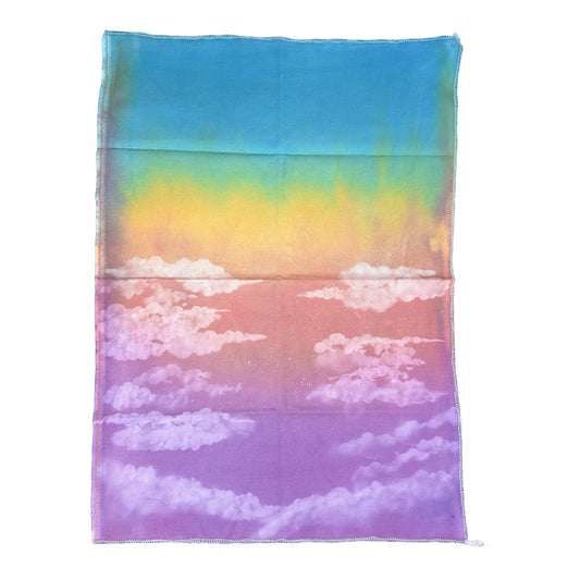 16 ct Hand Painted Aida Cross Stitch Fabric by Fiberlicious - Beyond the Clouds