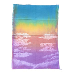 16 ct Hand Painted Aida Cross Stitch Fabric by Fiberlicious - Beyond the Clouds