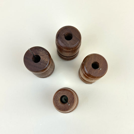 Hand Turned Wooden Magnetic Needle Holders