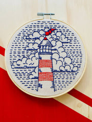 Hook Line and Tinker Lighthouse Embroidery Kit