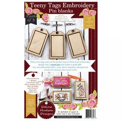 Hudson's Holidays Designs Teeny Tags Embroidery Pin Blanks by Selina Hudson