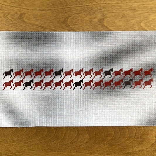 The Gingham Stitchery Kate Woodward Horse Tooth Key Fob Needlepoint Canvas