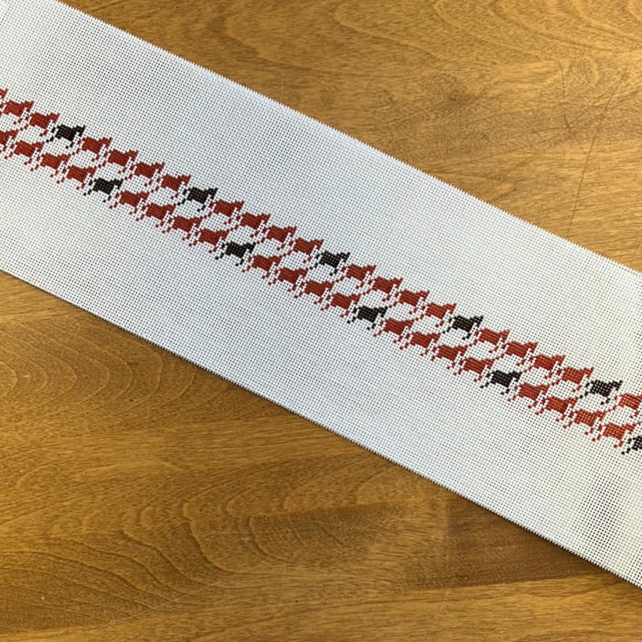 The Gingham Stitchery Kate Woodward Horse Tooth Belt Needlepoint Canvas
