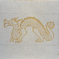 The Gingham Stitchery Amelia Bond Designs Golden Scale Dragon Needlepoint Canvas